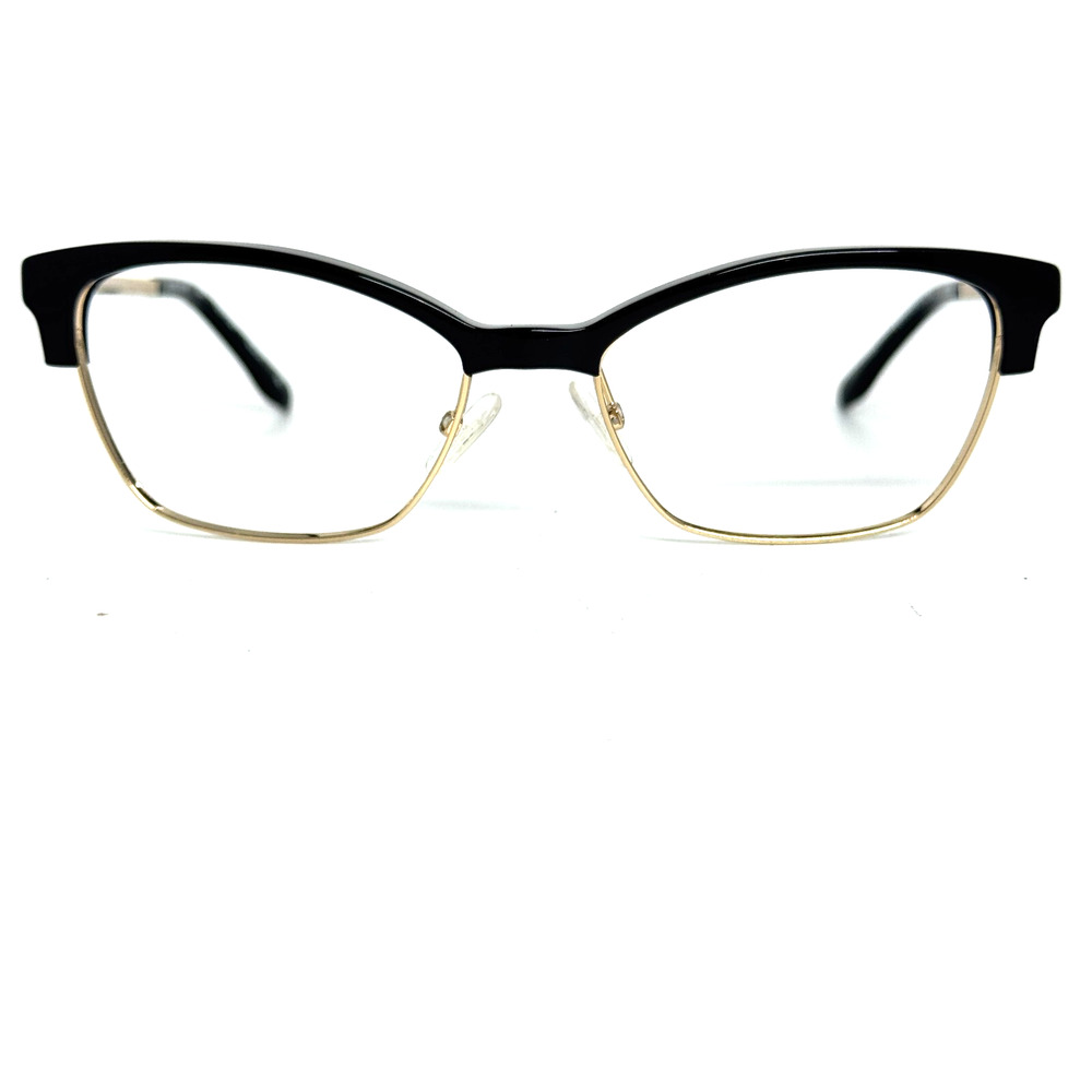 BCBGMAXAZRIA Eyeglasses Frames PEYTON‎ BLACK Gold Cat Eye 53-16-140 H17569
